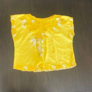 Vintage yellow crop top